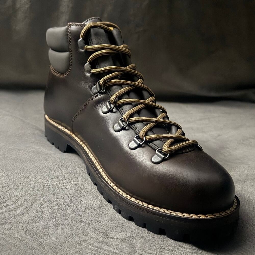 Quince Men's Crafted Leather Waterproof Hiking Boots Dark Chocolate 12 NIB